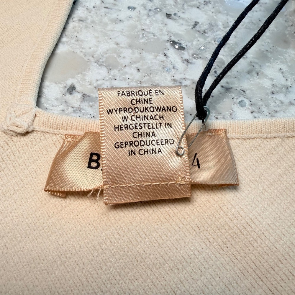 Bailey 44 Womens Ribbed V-Neck Tank Top Cream Size Large NWT minimalist stretch - Picture 3 of 8